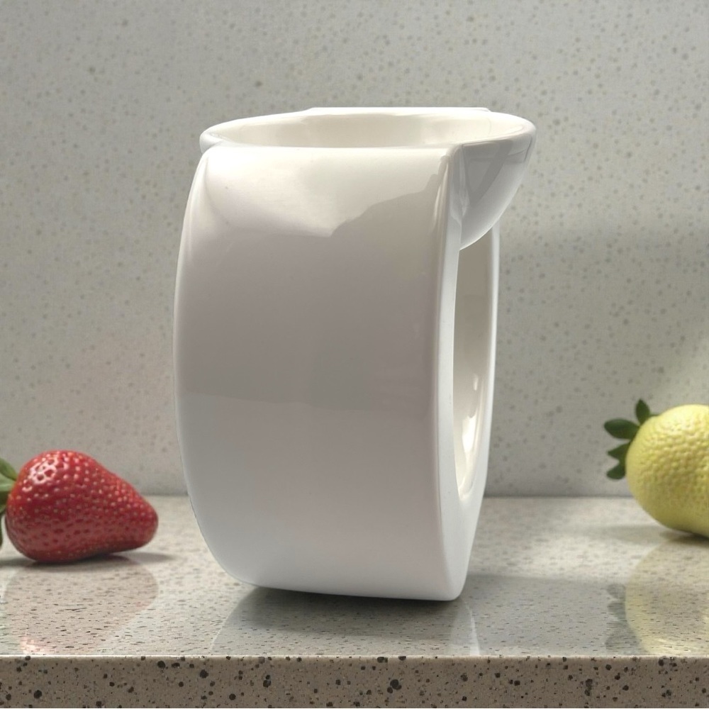 PartyLite Modern White Ceramic Wax Warmer Tealight Holder Simplistic - Picture 4 of 13